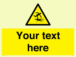 Custom warning thin ice